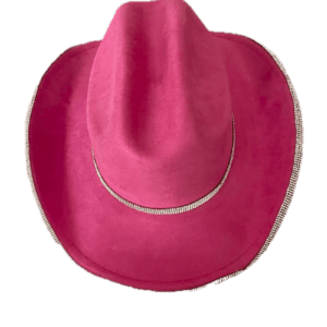 Dark Pink Rhinestone Hat