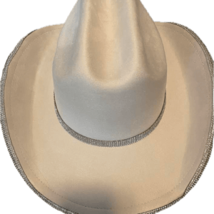 White Rhinestone Cowgirl Hat or Cowboy Hat